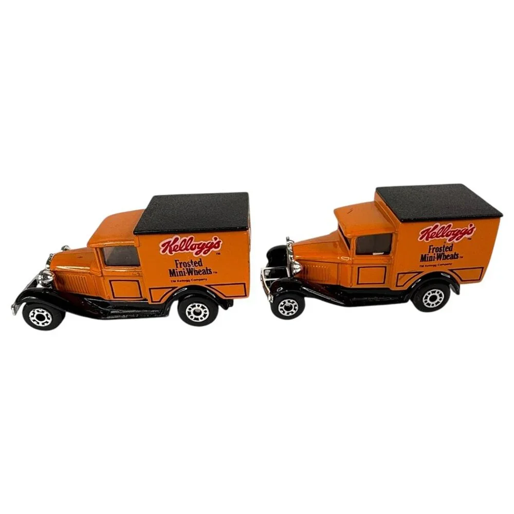 VTG Lot 6 Matchbox Kelloggs Cereal Die Cast Model Trucks Mini-Wheats Raisin Bran